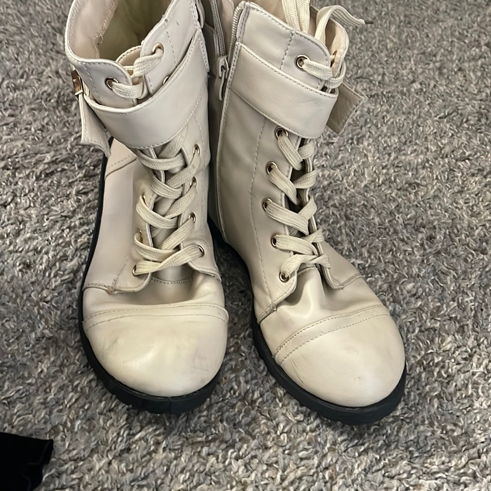 Charles Albert cream boots